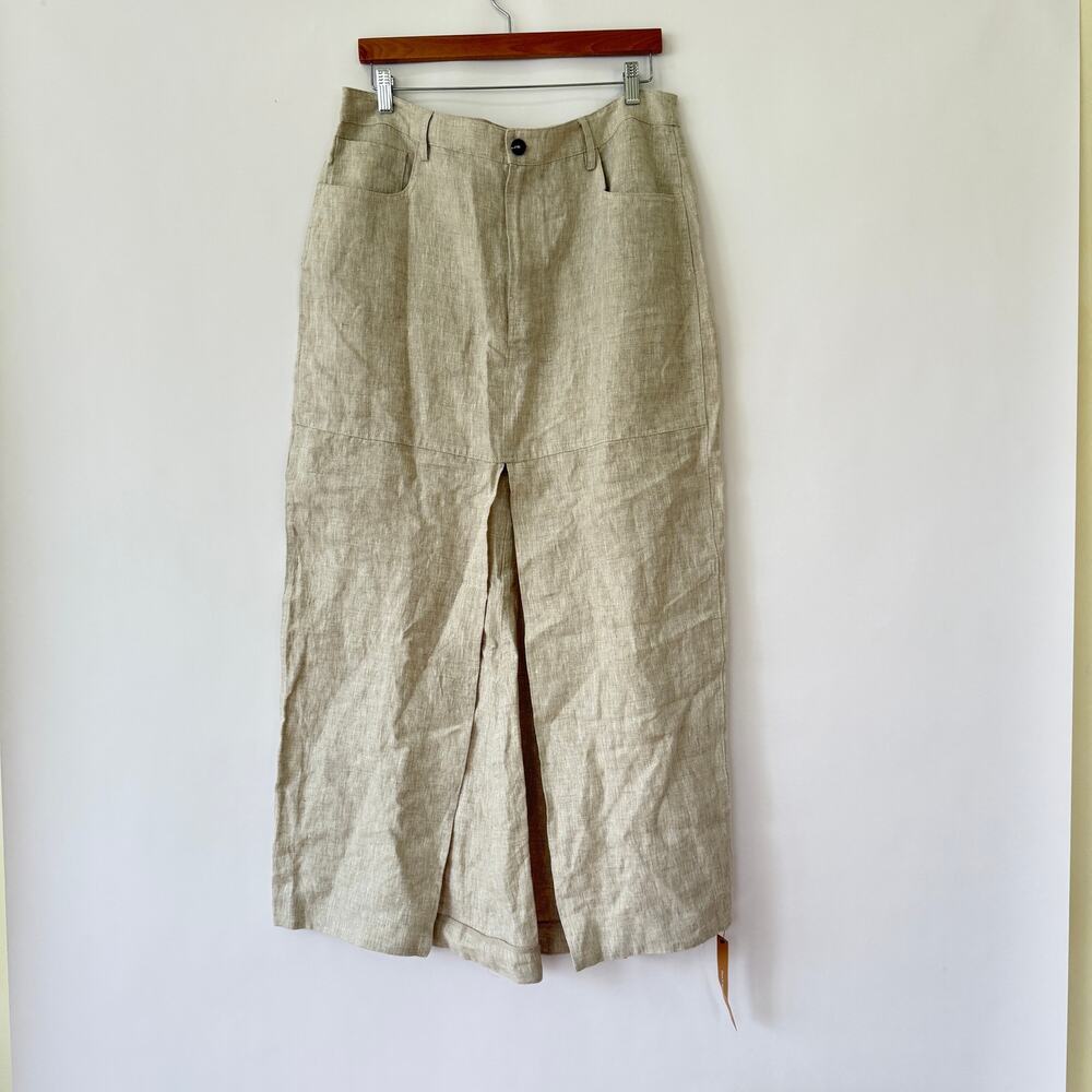 Reformation Natural Linen Maxi Skirt - Beige - Picture 2 of 12